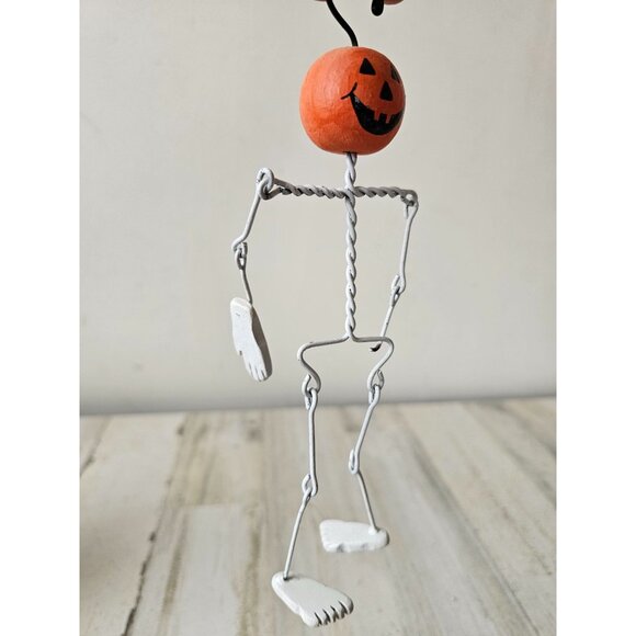 Metal jointed pumpkin skeleton‎ as is ornament decor hanging Halloween - Picture 2 of 7